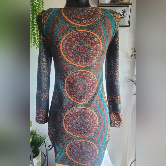 Aryeh multi colored abstract sweater dress Size S - Picture 6 of 6